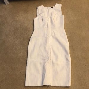 Ann Taylor White Sleeveless Dress